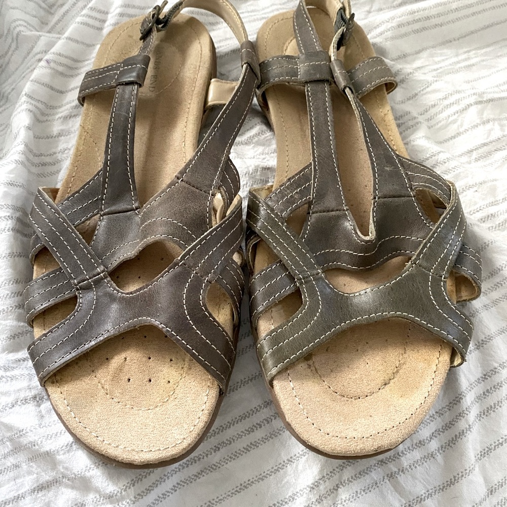 Brand new lands end brown sandal, size 11.